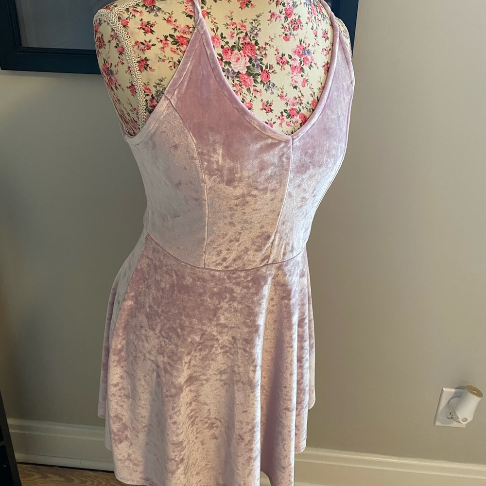 Purple velvet dress